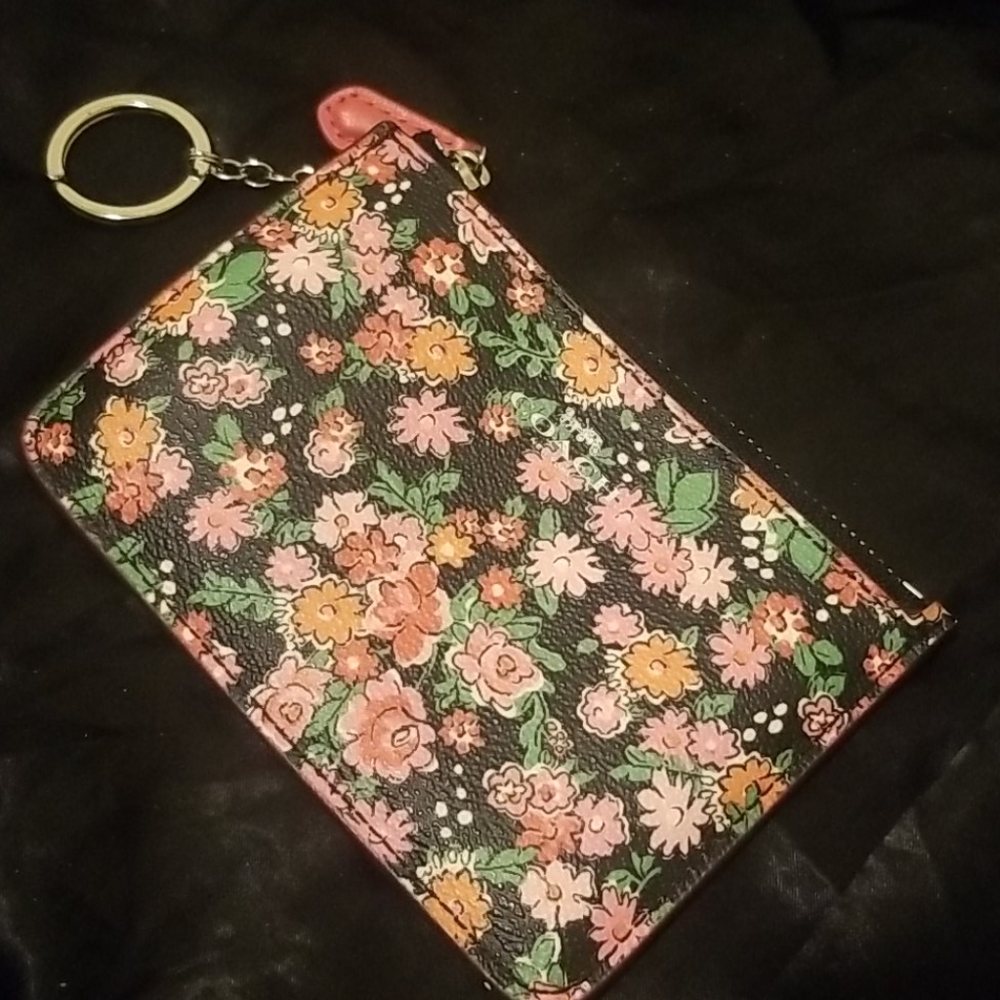 NEW Coach floral coin purse